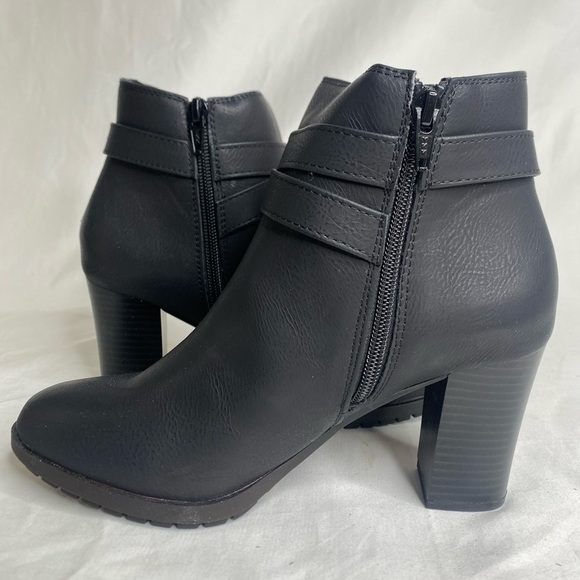 STYLE & COMPANY Womens Black Goring Laleen Round Toe Block Heel Booties 7.5M - Picture 9 of 11